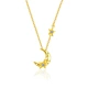 Star and Moon Guardian Gold-plated Necklace S925 Silver-Gift for her